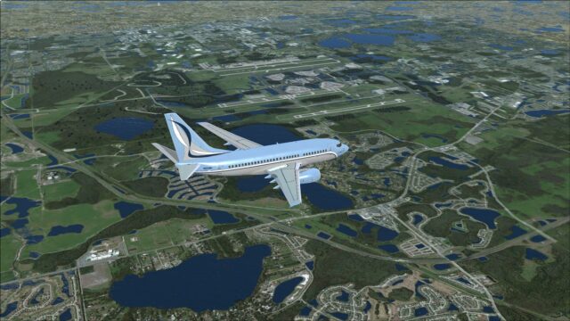Flying over Orlando Airport