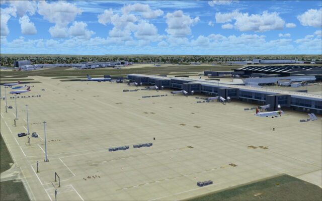 Apron textures show few signs of high traffic volumes