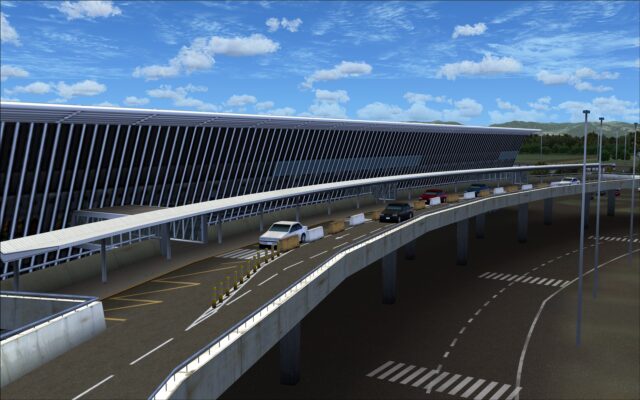 Arrivals side of terminal