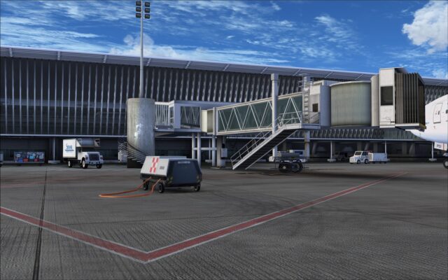 Vehicles and objects at aircraft stand