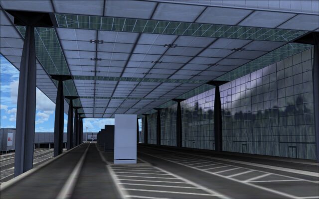 Ceiling details of new terminal entrance