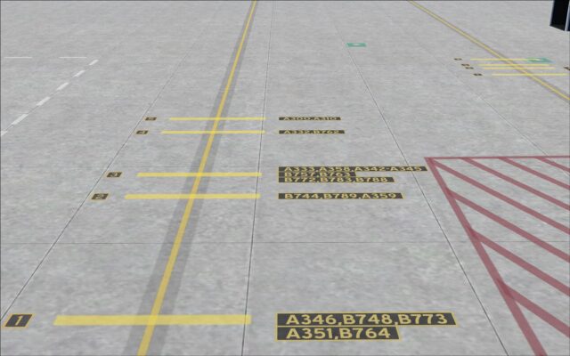 Clear and detailed painted markings