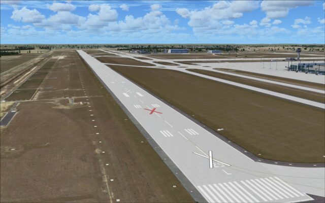 New runway in its disabled state