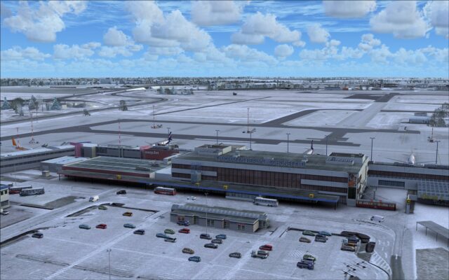 Parking lot has snowy textrues