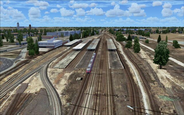 Train station north of airport