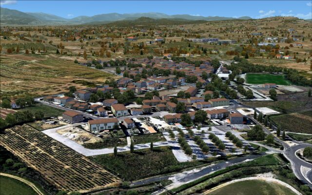 Commune of Peyrestortes north of airport