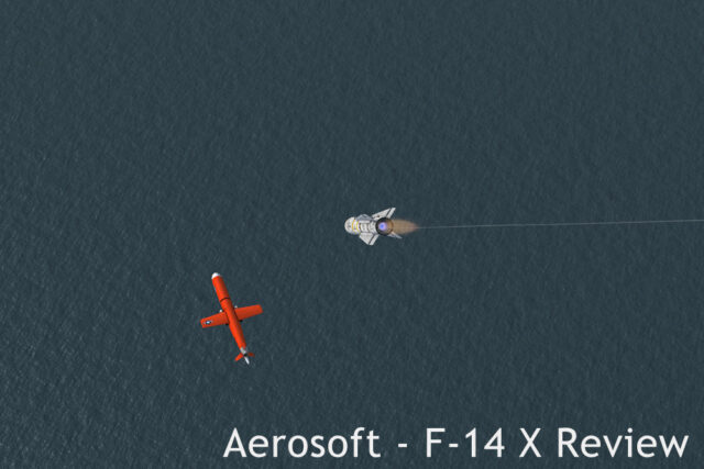 The other end of the picture. Using a Phoenix to shoot down a Tacpack-spawned drone. The missile was launched 70nm away from the target that was moving away at 500kts at 25000ft. As you can see, no problem for the AIM54.
