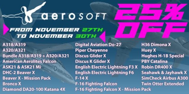 Aerosoft Sale 25 OFF