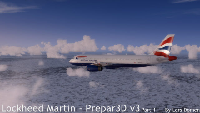 Taken at about the same time as the previous shot, this side of the sky shows a much less impressive picture. The horizon is much less harsh even at high visibility settings then it was in FSX. 