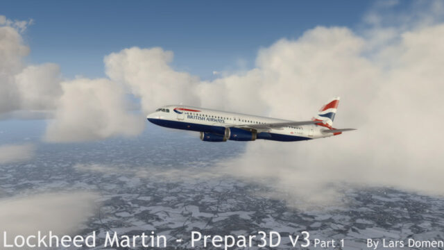 Some nice clouds in my opinion. Note that, apart from the Airbus, this is all default P3D3.