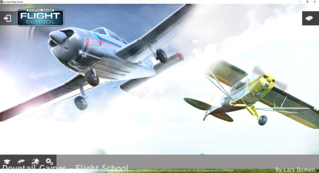 The main screen that greats you when FSc finishes starting.