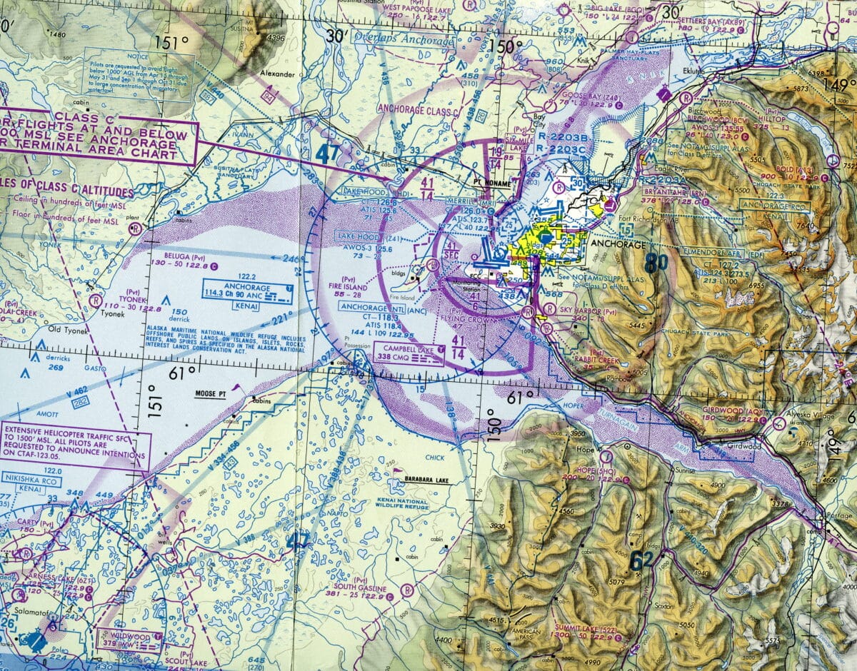 Anchorage sectional map simFlight