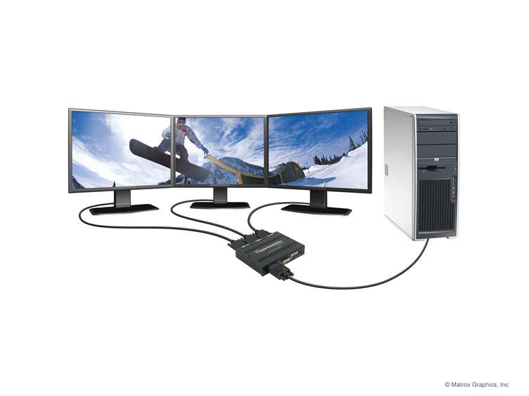 Matrox 3H2Go Doubles Monitors