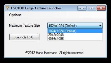 FSX P3D Large Texture Launcher