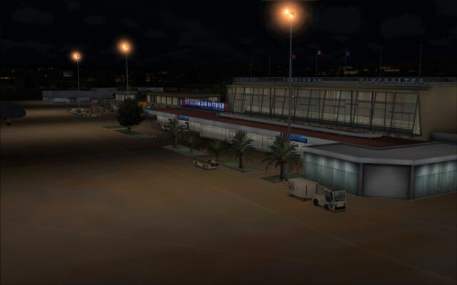 Terminal at night