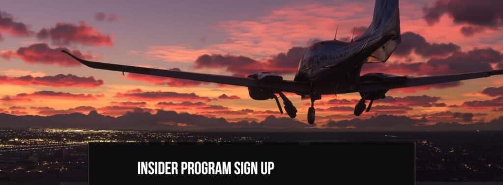 FS2020 Insider Program Sign Up