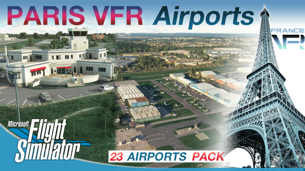 France VFR - Paris VFR 23 Airports Pack MSFS