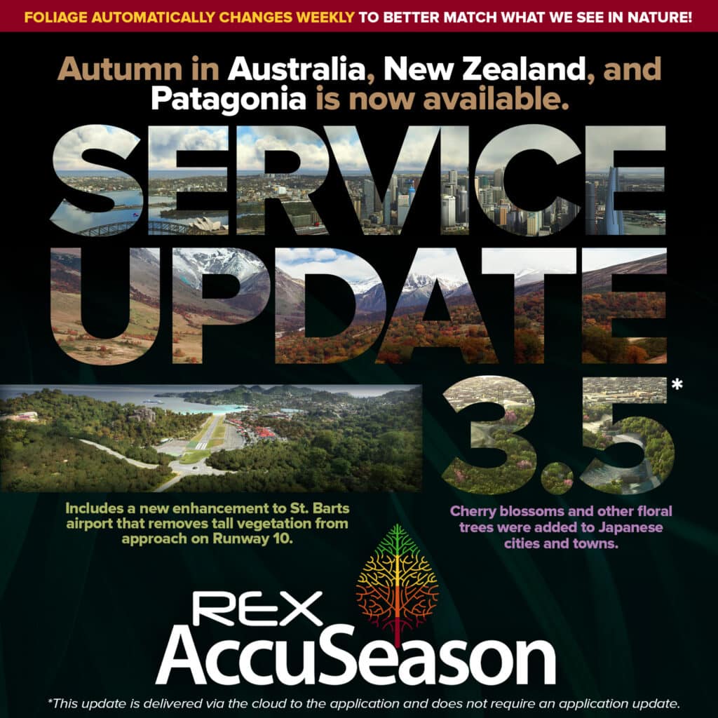 REX - AccuSeason and Weather Force MSFS Updates