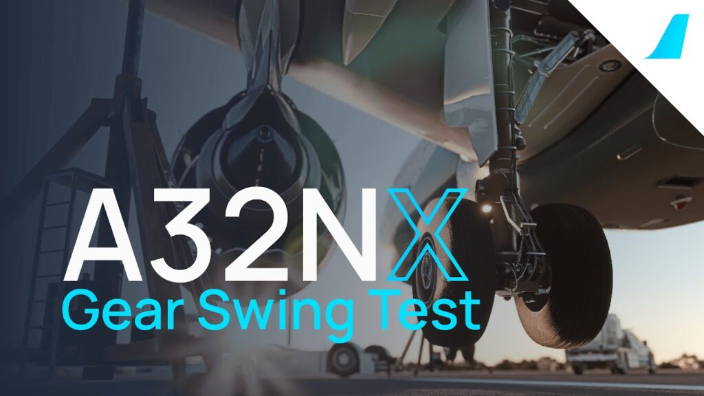 FlyByWire Simulations - A32NX Hydraulic Gear Swing Demo 