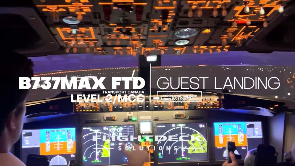 Flightdeck Solutions - First Time Landing a B737MAX Simulator ! [Video]