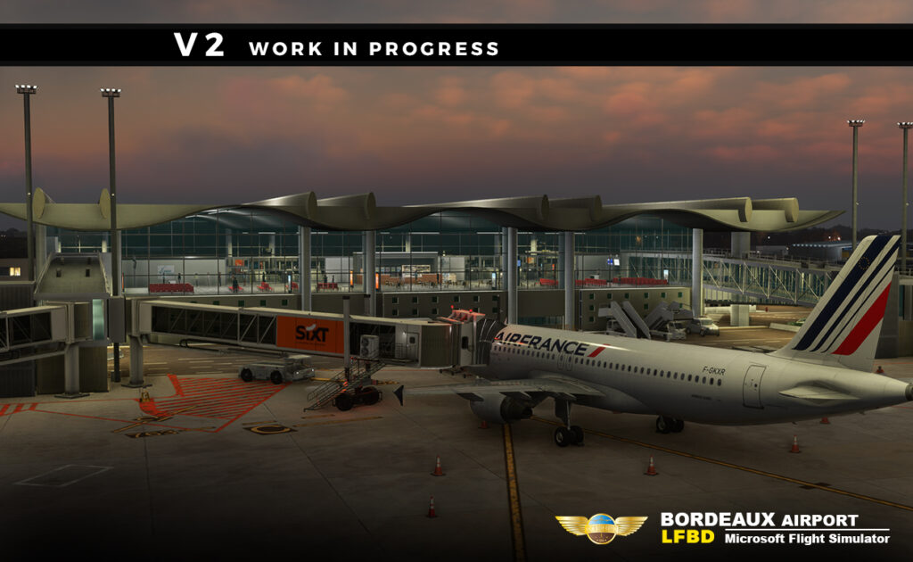 Pilot Experience Sim - Bordeaux LFBD Airport MSFS V2 Update Work-in-Progress and P3D Sale 50% OFF