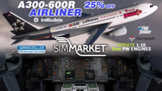 iniBuilds – A300-600R Airliner MSFS Update v1.10 with New PW Engines