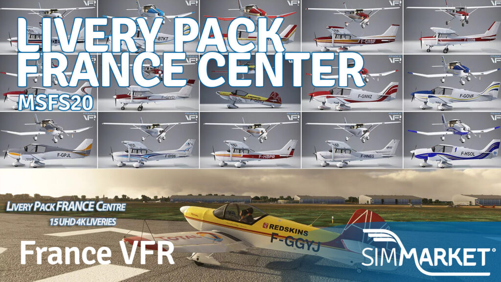 France VFR - Livery Pack France Center MSFS20