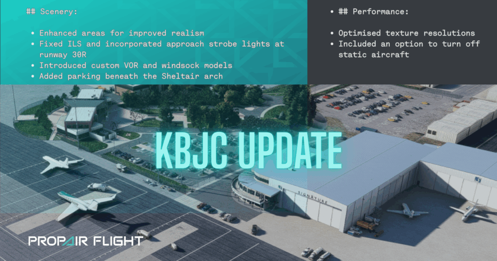 Propair Flight Updates KBJC Rocky Mountain Metropolitan Airport for MSFS