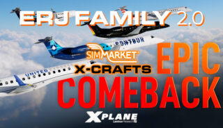 X-Crafts - ERJ Family 2.0 for X-Plane 12 – The Regional Jet Rebuilt